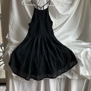 Abercrombie and Fitch black eyelet dress sz S